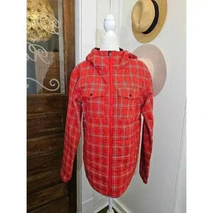 Bonfire Snowboarding Company Men's Size S Red Plaid Jacket